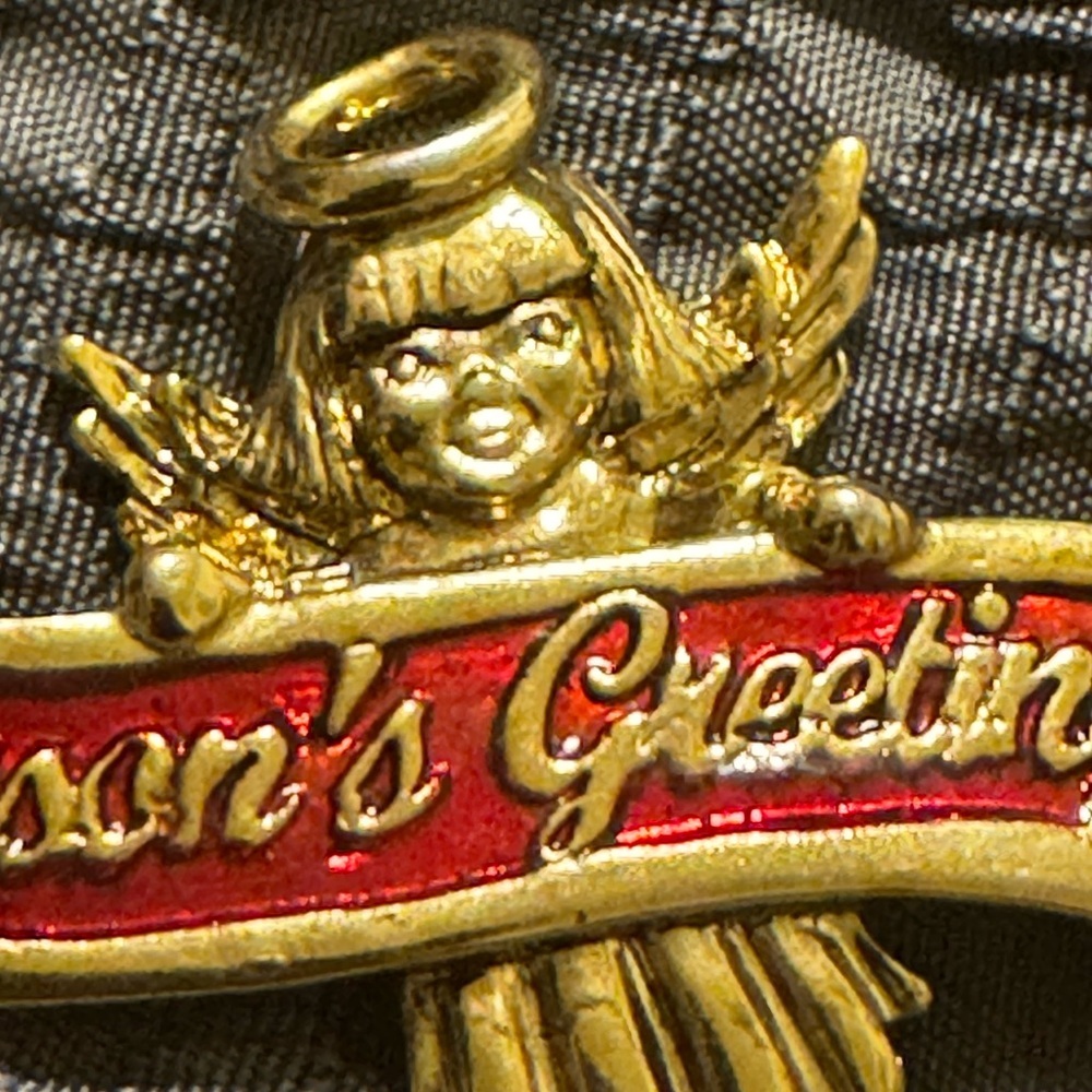 Danecraft Season's Greetings Angel Brooch View 5